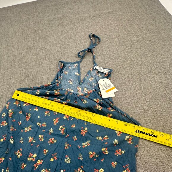 NEW! Hippie Rose Tank Top Sleeveless Small Teal‎ Floral Rayon Relaxed Fit - Picture 5 of 12